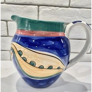 Vintage Mikasa Emerald Harvest Handcrafted Portugal‎ Pitcher